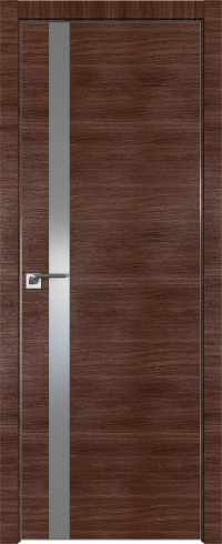 Interiérové dveře bezfalcové - 6Z - Barva: Capiccino Crosscut, Sklo: Lacobel Brown Lacquer, Hrana Dveří: Matný Hliník