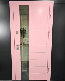 Vchodové dveře ”UFO”na míru v barvě “PINK”