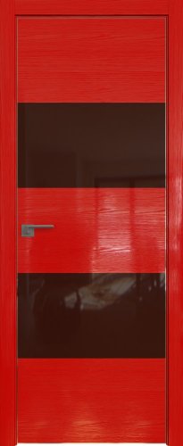 Interiérové dveře bezfalcové - 10STK - Barva: Pine Red Glossy, Sklo: Zrcadlo, Hrana Dveří: Black Edition ze čtyř stran