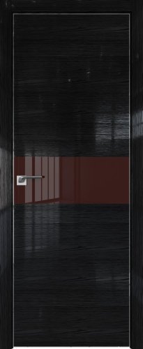 Interiérové dveře bezfalcové - 4STK - Barva: Pine Red Glossy, Sklo: Lacobel Brown Lacquer, Hrana Dveří: Black Edition ze čtyř stran