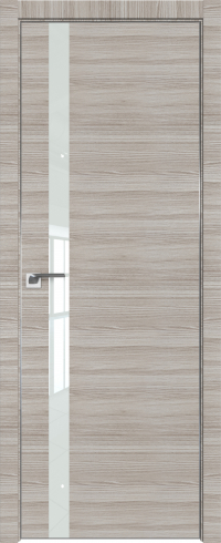 Interiérové dveře bezfalcové - 6Z - Barva: Gray Crosscut, Sklo: Lacobel Silver Lacquer, Hrana Dveří: Matný Hliník