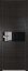 Interiérové dveře bezfalcové - 4Z - Barva: Gray Crosscut, Sklo: Lacobel Black Lacquer, Hrana Dveří: Matný Hliník
