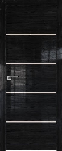 Interiérové dveře bezfalcové - 20STK - Barva: Pine Manhattan Grey, Sklo: Lacobel Mother-of-Pearl Lacquer, Hrana Dveří: Black Edition ze čtyř stran