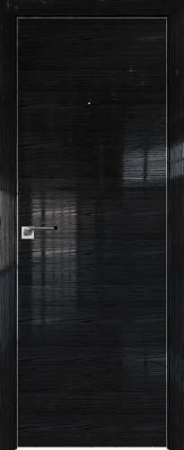 Interiérové dveře bezfalcové - 20STK - Barva: Pine Manhattan Grey, Sklo: Lacobel Black Lacquer, Hrana Dveří: Black Edition ze čtyř stran
