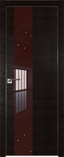 Interiérové dveře bezfalcové - 5Z - Barva: Malaga Cherry Crosscut, Sklo: Lacobel Silver Lacquer, Hrana Dveří: BLACK EDITION