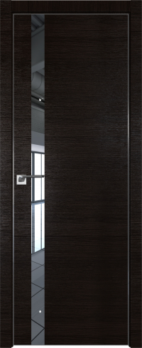 Interiérové dveře bezfalcové - 6Z - Barva: Gray Crosscut, Sklo: Lacobel Silver Lacquer, Hrana Dveří: Matný Hliník