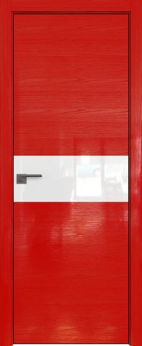 Interiérové dveře bezfalcové - 4STK - Barva: Pine Red Glossy, Sklo: Lacobel White Lacquer, Hrana Dveří: Black Edition ze čtyř stran