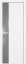 Interiérové dveře bezfalcové - 100SMK - Barva: White Matt, Sklo: Lacobel Silver Lacquer, Hrana Dveří: Matná ze čtyř stran