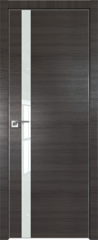 Interiérové dveře bezfalcové - 6Z - Barva: Gray Crosscut, Sklo: Lacobel Brown Lacquer, Hrana Dveří: BLACK EDITION