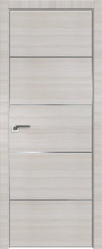 Interiérové dveře bezfalcové - 7Z - Barva: White Ash Crosscut, Hrana Dveří: Matný Hliník
