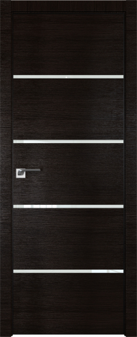 Interiérové dveře bezfalcové - 20Z - Barva: Wenge Crosscut, Sklo: Lacobel White Lacquer, Hrana Dveří: BLACK EDITION