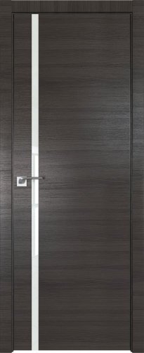 Interiérové dveře bezfalcové - 22Z - Barva: Gray Crosscut, Sklo: Lacobel White Lacquer, Hrana Dveří: Matný Hliník