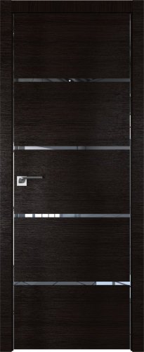 Interiérové dveře bezfalcové - 20Z - Barva: Gray Crosscut, Sklo: Lacobel Black Lacquer, Hrana Dveří: Matný Hliník