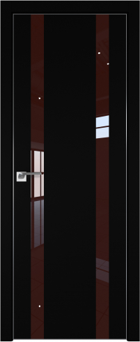 Interiérové dveře bezfalcové - 109SMA - Barva: Black Mat, Sklo: Lacobel Brown Lacquer, Hrana Dveří: Matná ze čtyř stran