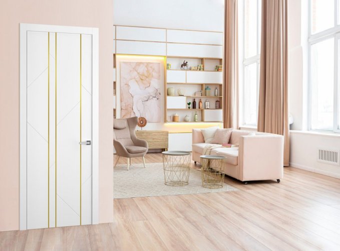 FLEX1 WHITE Gold molding
