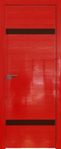 Interiérové dveře bezfalcové - 3STK - Barva: Pine Red Glossy, Sklo: Lacobel Brown Lacquer, Hrana Dveří: Matná ze čtyř stran