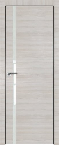 Interiérové dveře bezfalcové - 22Z - Barva: White Ash Crosscut, Sklo: Lacobel White Lacquer, Hrana Dveří: Matný Hliník