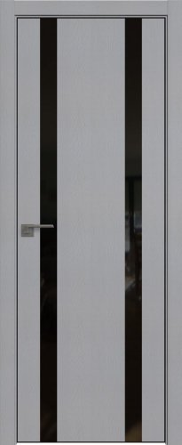 Interiérové dveře bezfalcové - 9STK - Barva: Pine Manhattan Grey, Sklo: Lacobel Black Lacquer, Hrana Dveří: Black Edition ze čtyř stran