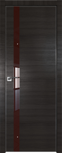 Interiérové dveře bezfalcové - 6Z - Barva: Gray Crosscut, Sklo: Lacobel Silver Lacquer, Hrana Dveří: Matný Hliník
