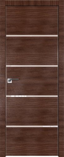 Interiérové dveře bezfalcové - 20Z - Barva: Malaga Cherry Crosscut, Sklo: Lacobel Mother-of-Pearl Lacquer, Hrana Dveří: Matný Hliník
