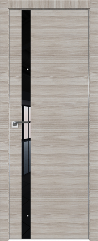 Interiérové dveře bezfalcové - 6Z - Barva: Gray Crosscut, Sklo: Lacobel Silver Lacquer, Hrana Dveří: Matný Hliník