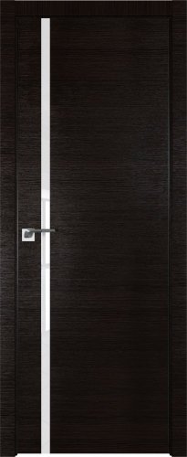 Interiérové dveře bezfalcové - 22Z - Barva: Capiccino Crosscut, Sklo: Lacobel Black Lacquer, Hrana Dveří: Matný Hliník