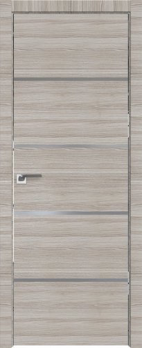 Interiérové dveře bezfalcové - 20Z - Barva: Gray Crosscut, Sklo: Lacobel Black Lacquer, Hrana Dveří: Matný Hliník