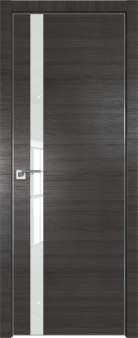 Interiérové dveře bezfalcové - 6Z - Barva: Gray Crosscut, Sklo: Lacobel Silver Lacquer, Hrana Dveří: Matný Hliník