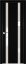 Interiérové dveře bezfalcové - 109SMA - Barva: Black Mat, Sklo: Lacobel Mother-of-Pearl Lacquer, Hrana Dveří: Matná ze čtyř stran