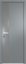 Interiérové dveře bezfalcové - 100SMK - Barva: Quartz Matt, Sklo: Lacobel Silver Lacquer, Hrana Dveří: Matná ze čtyř stran