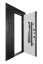 Bezpečnostní dveře venkovní Zariela Glass Black 1200/2300 COTTAGE  s dveřním zavíračem