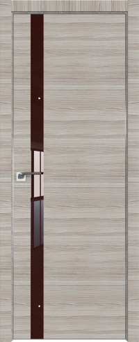 Interiérové dveře bezfalcové - 6Z - Barva: Gray Crosscut, Sklo: Lacobel Silver Lacquer, Hrana Dveří: Matný Hliník