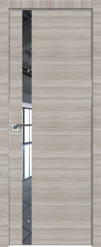 Interiérové dveře bezfalcové - 6Z - Barva: Gray Crosscut, Sklo: Lacobel Silver Lacquer, Hrana Dveří: Matný Hliník