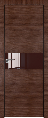 Interiérové dveře bezfalcové - 4Z - Barva: Malaga Cherry Crosscut, Sklo: Lacobel Brown Lacquer, Hrana Dveří: BLACK EDITION