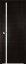 Interiérové dveře bezfalcové - 22Z - Barva: Malaga Cherry Crosscut, Sklo: Lacobel Black Lacquer, Hrana Dveří: BLACK EDITION