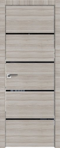 Interiérové dveře bezfalcové - 20Z - Barva: Gray Crosscut, Sklo: Lacobel Black Lacquer, Hrana Dveří: Matný Hliník