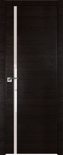 Interiérové dveře bezfalcové - 22Z - Barva: Capiccino Crosscut, Sklo: Lacobel Silver Lacquer, Hrana Dveří: BLACK EDITION