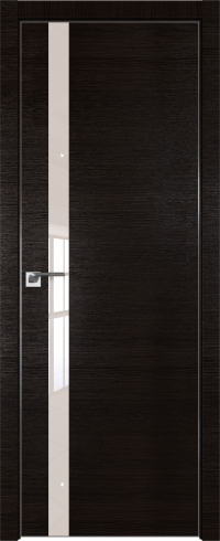 Interiérové dveře bezfalcové - 6Z - Barva: Gray Crosscut, Sklo: Lacobel Silver Lacquer, Hrana Dveří: Matný Hliník