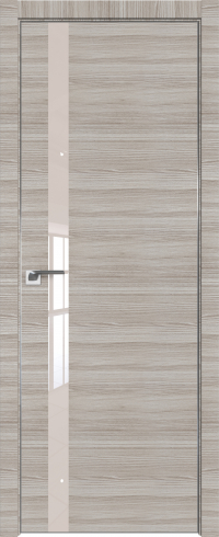 Interiérové dveře bezfalcové - 6Z - Barva: Gray Crosscut, Sklo: Lacobel Silver Lacquer, Hrana Dveří: Matný Hliník
