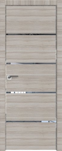Interiérové dveře bezfalcové - 20Z - Barva: Gray Crosscut, Sklo: Lacobel Black Lacquer, Hrana Dveří: Matný Hliník
