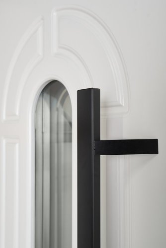 Bezpečnostní dveře venkovní Zariela Glass Black 1200/2300 COTTAGE  s dveřním zavíračem
