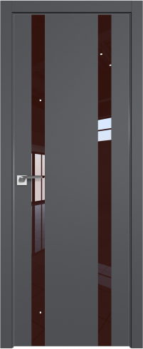 Interiérové dveře bezfalcové - 109SMA - Barva: Gray Matt, Sklo: Lacobel Brown Lacquer, Hrana Dveří: Matná ze čtyř stran