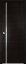 Interiérové dveře bezfalcové - 22Z - Barva: Wenge Crosscut, Sklo: Lacobel Silver Lacquer, Hrana Dveří: BLACK EDITION