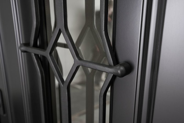 Bezpečnostní dveře venkovní Zariela Glass Black 1200/2300 COTTAGE  s dveřním zavíračem
