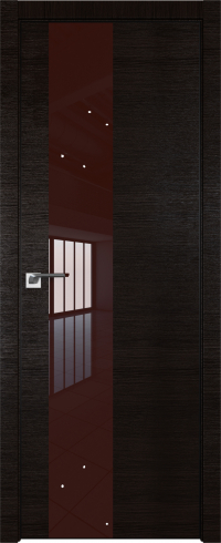Interiérové dveře bezfalcové - 5Z - Barva: Wenge Crosscut, Sklo: Lacobel Brown Lacquer, Hrana Dveří: BLACK EDITION