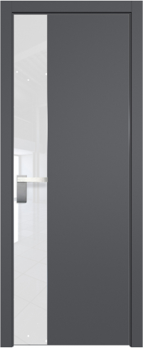 Interiérové dveře bezfalcové - 100SMK - Barva: Gray Matt, Sklo: Lacquer Classic, Hrana Dveří: Matná ze čtyř stran