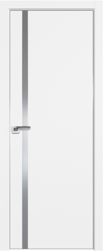 Interiérové dveře bezfalcové - 122SMA - Barva: White Matt, Sklo: Lacobel Silver Lacquer, Hrana Dveří: Matná ze čtyř stran