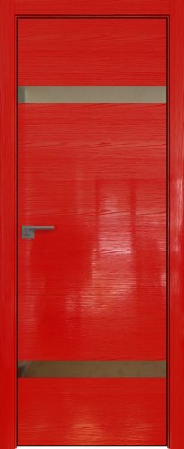 Interiérové dveře bezfalcové - 3STK - Barva: Pine Red Glossy, Sklo: Zrcadlo, Hrana Dveří: Black Edition ze čtyř stran