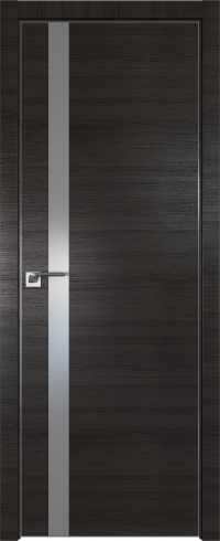 Interiérové dveře bezfalcové - 6Z - Barva: Gray Crosscut, Sklo: Lacobel Silver Lacquer, Hrana Dveří: Matný Hliník