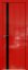 Interiérové dveře bezfalcové - 6STK - Barva: Pine Red Glossy, Sklo: Lacobel Black Lacquer, Hrana Dveří: Black Edition ze čtyř stran